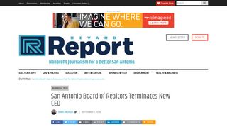 
                            11. San Antonio Board of Realtors Terminates New CEO - Rivard Report