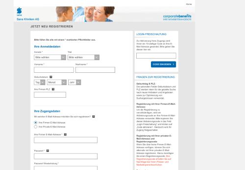 
                            5. Sana Kliniken | Registrierung