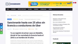 
                            12. Sancionarán hasta con 25 años sin licencia a conductores de Uber ...