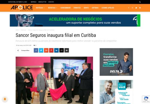 
                            10. Sancor Seguros inaugura filial em Curitiba - Apólice - Revista Apólice