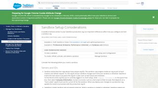 
                            8. Sandbox Setup Considerations - Salesforce