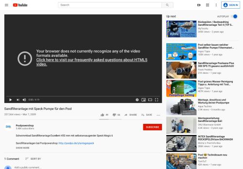 
                            5. Sandfilteranlage mit Speck Pumpe für den Pool - YouTube