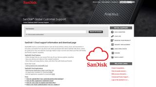 
                            2. SanDisk® Cloud support information and download page