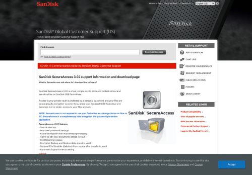 
                            1. SanDisk SecureAccess 3.02 support information and download page