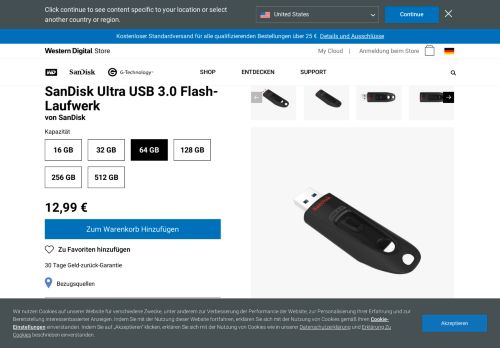 
                            5. SanDisk Ultra USB 3.0 Flash-Laufwerk