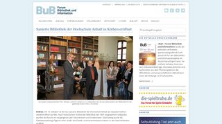 
                            10. Sanierte Bibliothek der Hochschule Anhalt in Köthen eröffnet - BuB ...