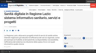 
                            7. Sanità digitale in Regione Lazio: sistema informativo sanitario ...