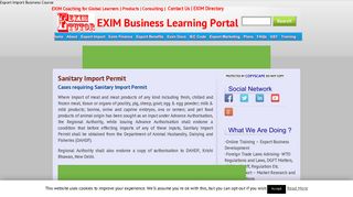 
                            9. Sanitary Import Permit | EXIM Business Learning Portal