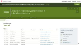 
                            5. Sanitel - Ministère de l'Agriculture - Gouvernement.lu