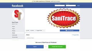 
                            7. SaniTrace - About | Facebook