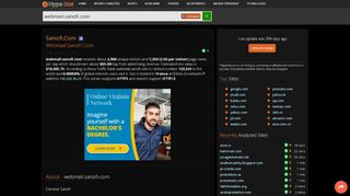 
                            12. Sanofi.com - Webmail: Extranet Sanofi - traffic statistics - HypeStat