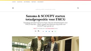 
                            8. Sanoma & SCOUPY starten totaalpropositie voor FMCG - Adformatie