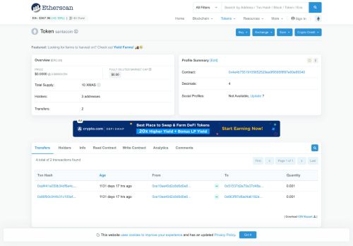 
                            5. santacoin (XMAS) Token Tracker - Etherscan