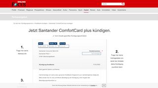 
                            9. Santander ComfortCard plus kündigen - so schnell geht's | FOCUS.de