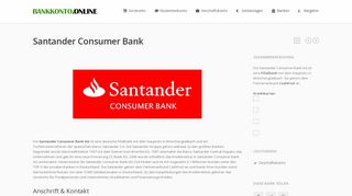 
                            10. Santander Consumer Bank | BANKKONTO.ONLINE