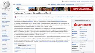 
                            12. Santander Consumer Bank (Deutschland) – Wikipedia