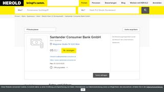 
                            13. Santander Consumer Bank GmbH in 1220 Wien | HEROLD.at