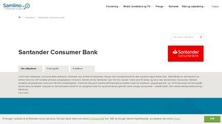 
                            7. Santander Consumer Bank | Lån op til 350.000 kr. | Samlino.dk