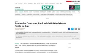 
                            13. Santander Consumer Bank schließt Dinslakener Filiale im Juni | nrz ...