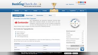 
                            9. Santander Consumer Bank Tagesgeld | BankingCheck.de