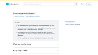 
                            13. Santander direct feeds - Xero Central