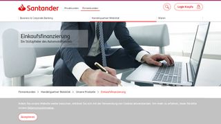 
                            8. Santander Handelspartner Mobilität - Einkaufsfinanzierung