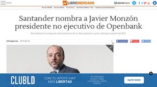 
                            5. Santander nombra a Javier Monzón presidente no ejecutivo de ...
