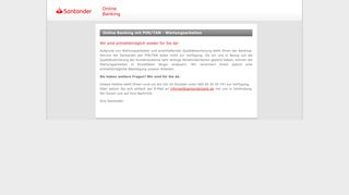 
                            8. Santander Online Banking - PIN/TAN Banking