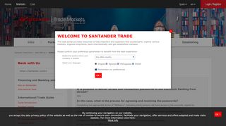 
                            10. Santander online banking services - Santandertrade.com