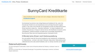 
                            12. Santander SunnyCard Kreditkarte | Kostenlose Kreditkarte