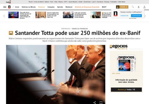 
                            13. Santander Totta pode usar 250 milhões do ex-Banif - Banca ...