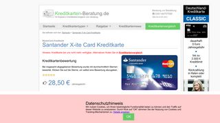 
                            8. Santander X-ite Card Kreditkarte - Kreditkarten-Beratung