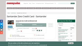 
                            10. Santander Zero Credit Card - Santander | Moneywise