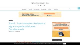 
                            10. Santé : Inter Mutuelles Assistance signe un partenariat avec ...