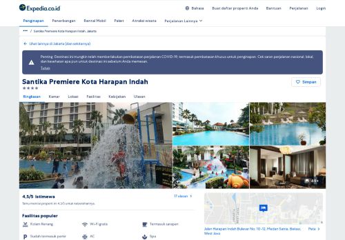 
                            12. Santika Premiere Kota Harapan Indah, Jakarta | Expedia.co.id