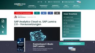 
                            5. SAP Analytics Cloud vs. SAP Lumira 2.0 - Die Roadmap der SAP