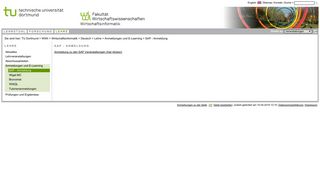 
                            4. SAP - Anmeldung - Wirtschaftsinformatik - WiWi - TU Dortmund
