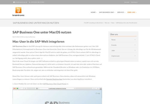 
                            8. SAP Business One unter MacOS nutzen - IT & ERP Consulting von ...