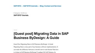 
                            7. SAP BYD Tutorials Archives | Allbyd.com