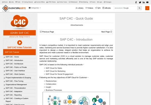 
                            10. SAP C4C Quick Guide - Tutorialspoint