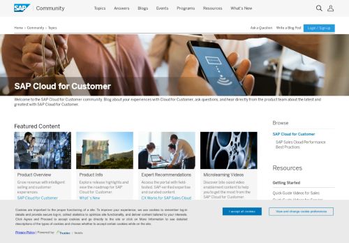 
                            1. SAP Cloud for Customer | Community Topics