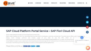 
                            9. SAP Cloud Platform Portal Service – SAP Fiori Cloud API | | Crave ...