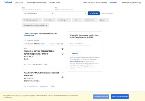 
                            9. SAP English Speaking Jobs - Februar 2019 | Indeed.com