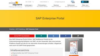 
                            7. SAP Enterprise Portal - mindsquare.