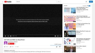 
                            11. SAP ESS and MSS via SharePoint - YouTube