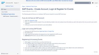 
                            11. SAP Events - Create Account, Login & Register for Events - Additional ...