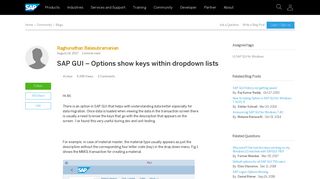 
                            4. SAP GUI – Options show keys within dropdown lists | SAP Blogs