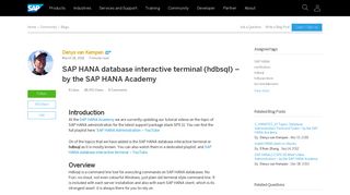 
                            1. SAP HANA database interactive terminal (hdbsql) – by the SAP HANA ...