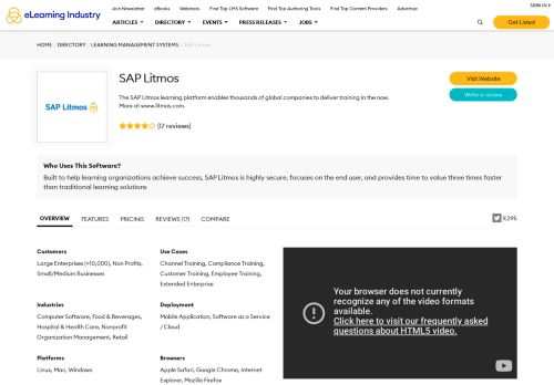 
                            3. SAP Litmos - eLearning Industry