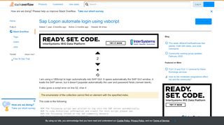 
                            8. Sap Logon automate login using vsbcript - Stack Overflow
